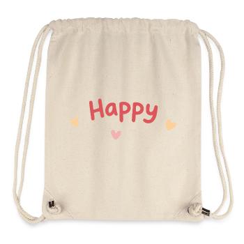 Happy Hearts Tippfehler Druck - Stanley/Stella recycelter Gym Bag - Naturweiß - Vorne