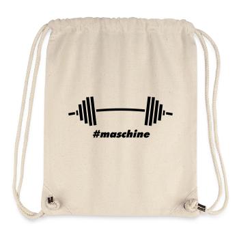 #Maschine: Power, Gewichte & Fitness - Stanley/Stella recycelter Gym Bag - Naturweiß - Vorne