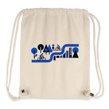 Fahrrad Tour Route Navigation - Stanley/Stella recycelter Gym Bag - Naturweiß - Vorne