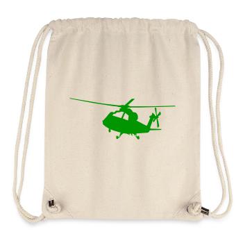  Helikopter-Silhouette - Stanley/Stella recycelter Gym Bag - Naturweiß - Vorne