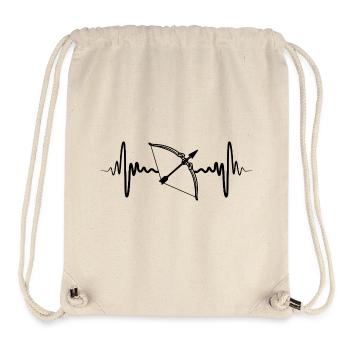 Bogen und Pfeil Herzlinie - Stanley/Stella recycelter Gym Bag - Naturweiß - Vorne