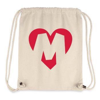 Heart M - I love M - Stanley/Stella Recycled Gym Bag - natural - Front