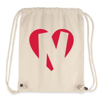 Herz N - I Love N - Buchstabe N - Stanley/Stella recycelter Gym Bag - Naturweiß - Vorne
