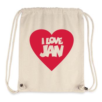 I love Jan - Stanley/Stella Recycled Gym Bag - natural - Front