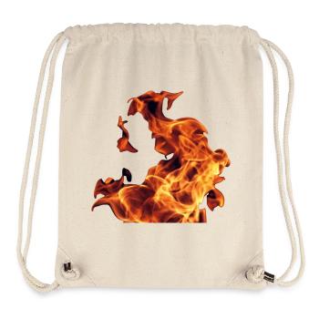 Abstract Flames on Black - Stanley/Stella Recycled Gym Bag - natural - Front