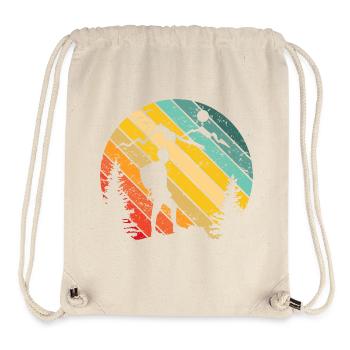 Wandern Klettern Retro Sonnenuntergang - Stanley/Stella recycelter Gym Bag - Naturweiß - Vorne