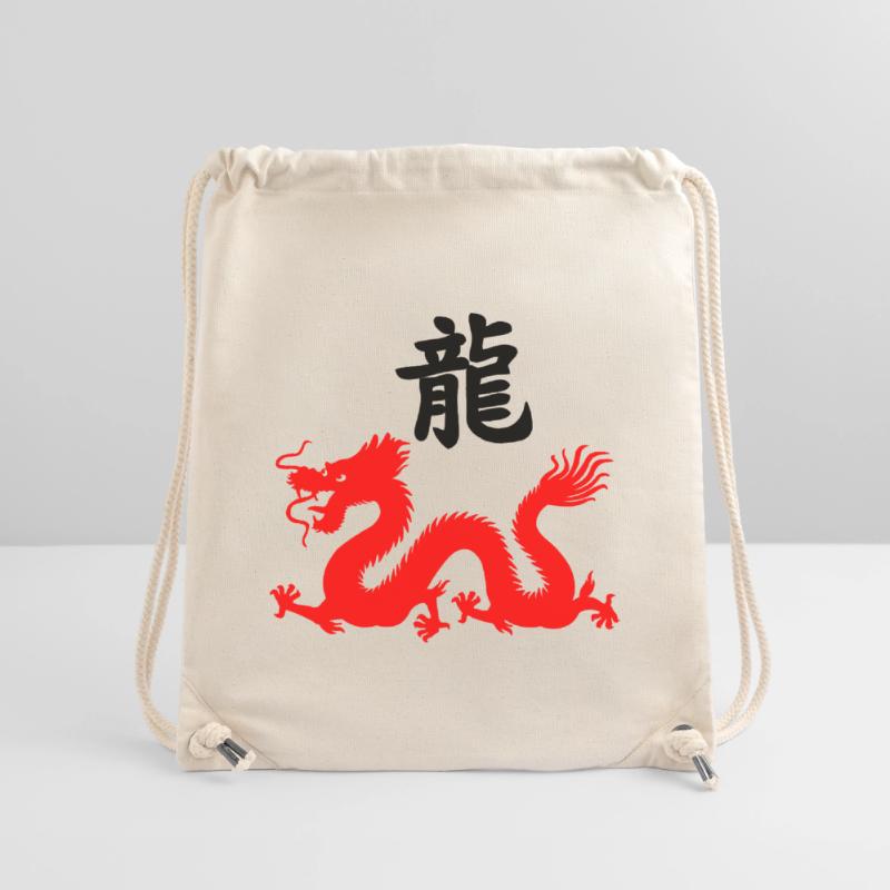 Chinese script with red dragon image Stanley/Stella Recycled Gym Bag
