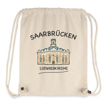 Saarbrücken, Ludwigskirche - Stanley/Stella recycelter Gym Bag - Naturweiß - Vorne