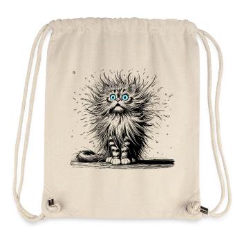 Chat Drôle - Sac à cordon recyclé Stanley/Stella - blanc naturel - Devant