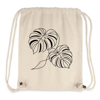 Monstera - Sac à cordon recyclé Stanley/Stella - blanc naturel - Devant
