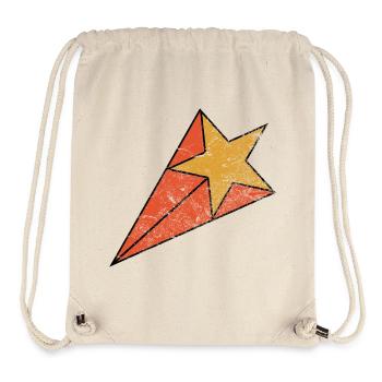 Red & Yellow Grunge Style Retro Shooting Star - Stanley/Stella Recycled Gym Bag - natural - Front