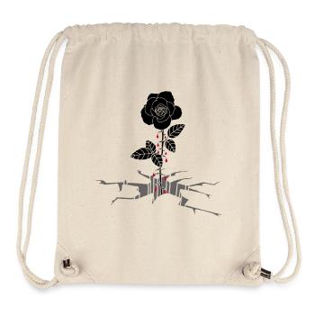 Blutrünstige schwarze Rose - Stanley/Stella recycelter Gym Bag - Naturweiß - Vorne