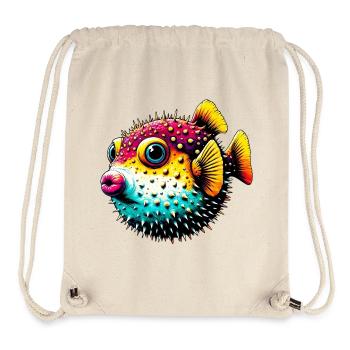 Kugelfisch - Stanley/Stella recycelter Gym Bag - Naturweiß - Vorne