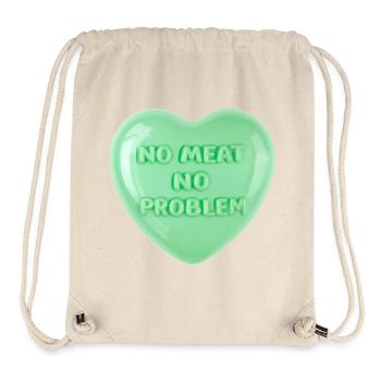No Meat No Problem Pastel Heart Design - Stanley/Stella Recycled Gym Bag - natural - Front