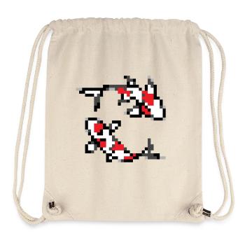 Pixelart Koi - Sac à cordon recyclé Stanley/Stella - blanc naturel - Devant