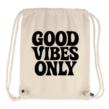 GOOD-VIBES ONLY - Stanley/Stella recycelter Gym Bag - Naturweiß - Vorne