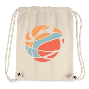 Abstrakter Basketball-Burst - Stanley/Stella recycelter Gym Bag - Naturweiß - Vorne
