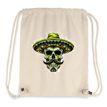 Crâne mexicain - Sac à cordon recyclé Stanley/Stella - blanc naturel - Devant