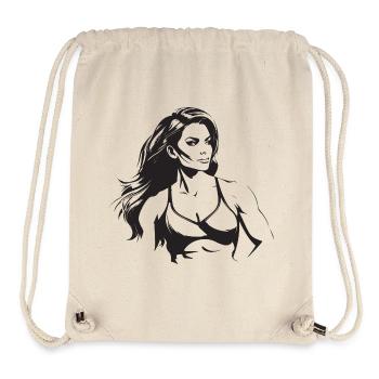 Muscles féminins - Sac à cordon recyclé Stanley/Stella - blanc naturel - Devant