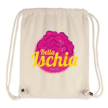Ischia Oleander Italy Island Vintage Souvenir - Sac à cordon recyclé Stanley/Stella - blanc naturel - Devant