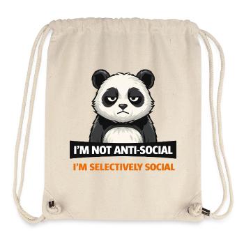 Selektive Panda-Gesellschaft - Stanley/Stella recycelter Gym Bag - Naturweiß - Vorne