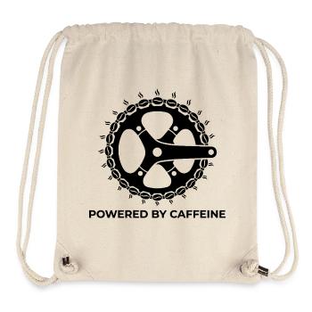 "Powered by Caffeine" Bike Crank with Coffee Bean  - Stanley/Stella Recycled Gym Bag - natural - Front