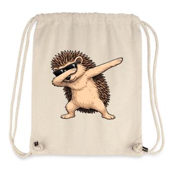 Dabbing hedgehog - Stanley/Stella Recycled Gym Bag - natural - Front