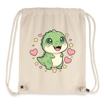 Little dinosaur with a star heart - Stanley/Stella Recycled Gym Bag - natural - Front