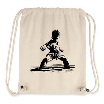 Karateka Boy Sketch - Sac à cordon recyclé Stanley/Stella - blanc naturel - Devant
