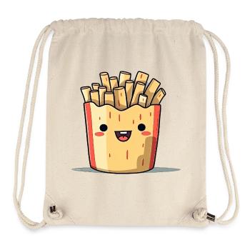 Küchenfreude Pommes Cartoon - Stanley/Stella recycelter Gym Bag - Naturweiß - Vorne
