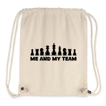 Schach coole Sprüche Team Schachfiguren Logo - Stanley/Stella recycelter Gym Bag - Naturweiß - Vorne