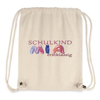 Schulkind Mia Schule - Stanley/Stella recycelter Gym Bag - Naturweiß - Vorne