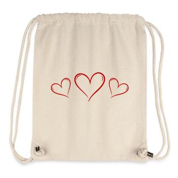 Heart icon - Stanley/Stella Recycled Gym Bag - natural - Front