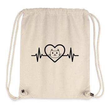 Animal Cœur de Chat - Sac à cordon recyclé Stanley/Stella - blanc naturel - Devant