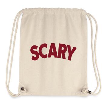 Lettrage Scary Rouge Bold - Sac à cordon recyclé Stanley/Stella - blanc naturel - Devant