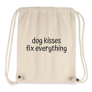 Dog Kisses Fix Everything – Süßer Spruch für Hunde - Stanley/Stella recycelter Gym Bag - Naturweiß - Vorne