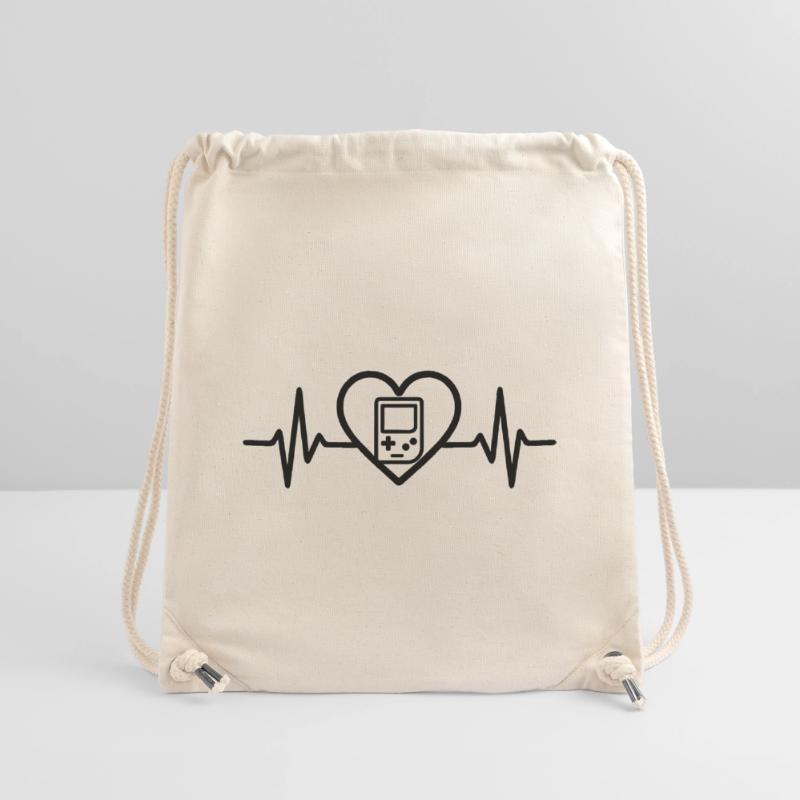 Heart Retrogaming – Console rétro portable Sac à cordon recyclé Stanley/Stella