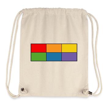 LGBT_Regenbogen_Farbblock grid - Stanley/Stella Recycled Gym Bag - natural - Front