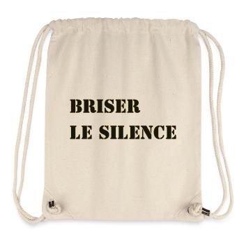 BRISER LE SILENCE - Sac à cordon recyclé Stanley/Stella - blanc naturel - Devant