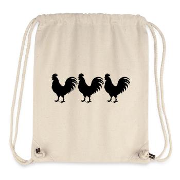 Silhouette du coq - Sac à cordon recyclé Stanley/Stella - blanc naturel - Devant