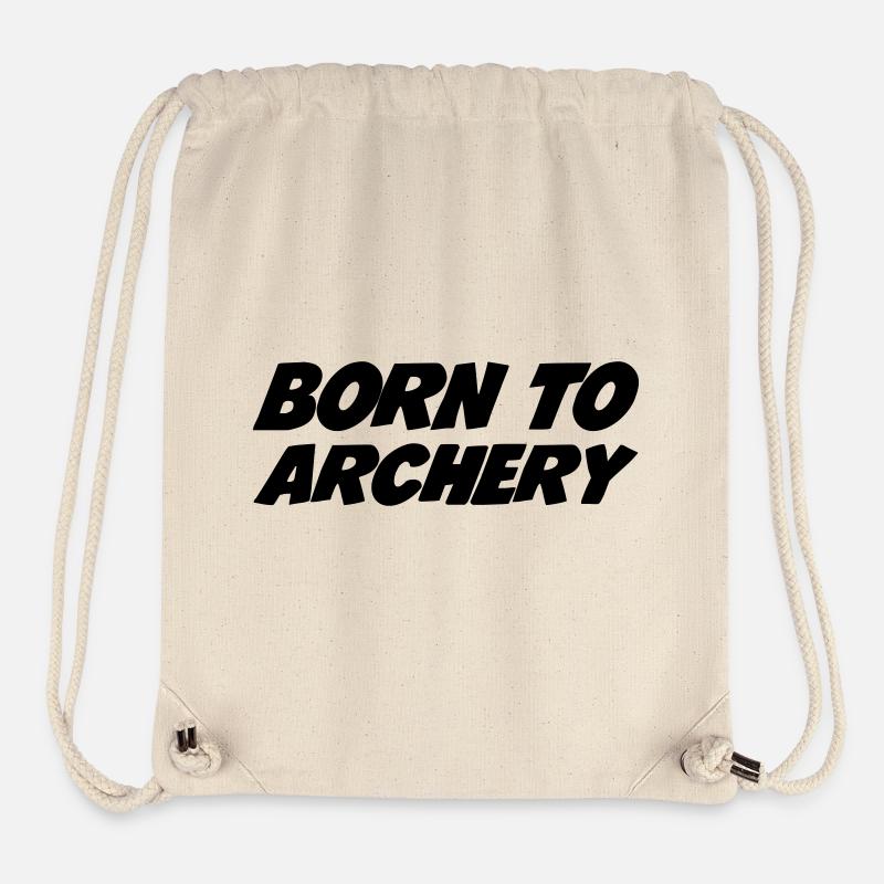 Born to Archery - Sac à cordon recyclé Stanley/Stella - blanc naturel