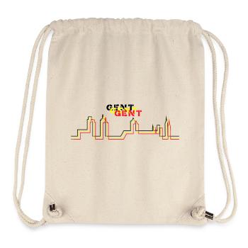 Gent minimalistische Skyline Trikolore - Stanley/Stella recycelter Gym Bag - Naturweiß - Vorne