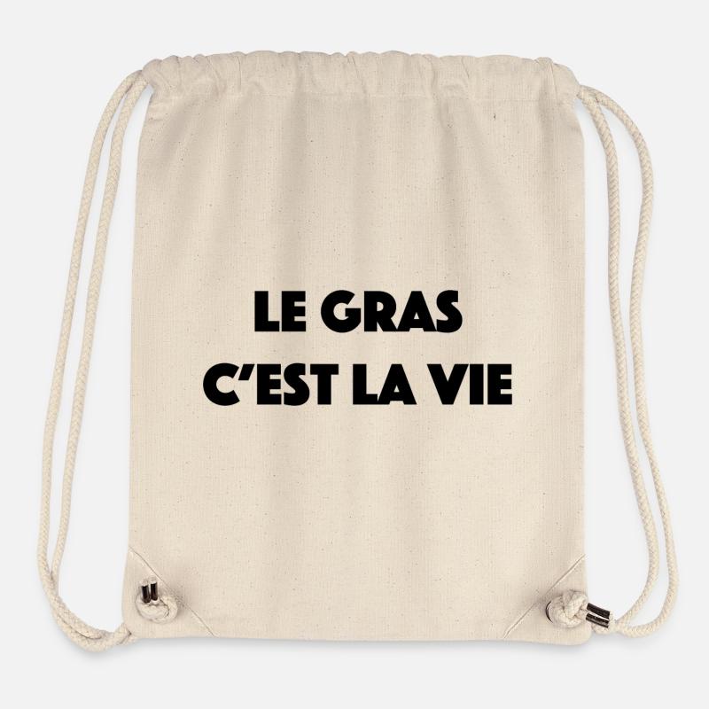 le gras c est la vie - Sac à cordon recyclé Stanley/Stella - blanc naturel