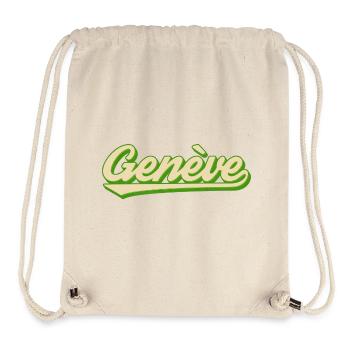 Genève Retro Script Limette - Stanley/Stella recycelter Gym Bag - Naturweiß - Vorne