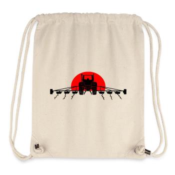 Tractor sunset - Stanley/Stella Recycled Gym Bag - natural - Front