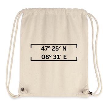Koordinaten Kreis 11 Zürich Minimalistisch - Stanley/Stella recycelter Gym Bag - Naturweiß - Vorne