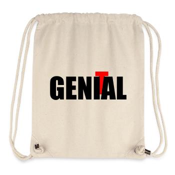 genial genital - Stanley/Stella recycelter Gym Bag - Naturweiß - Vorne