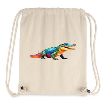 kroko_poly4 - Stanley/Stella recycelter Gym Bag - Naturweiß - Vorne