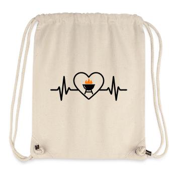 Herz Barbecue – Grillleidenschaft - Stanley/Stella recycelter Gym Bag - Naturweiß - Vorne