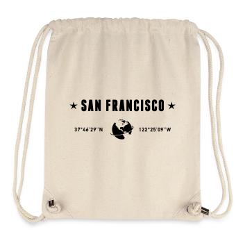 San Francisco Coordinates Planet Earth - Stanley/Stella Recycled Gym Bag - natural - Front